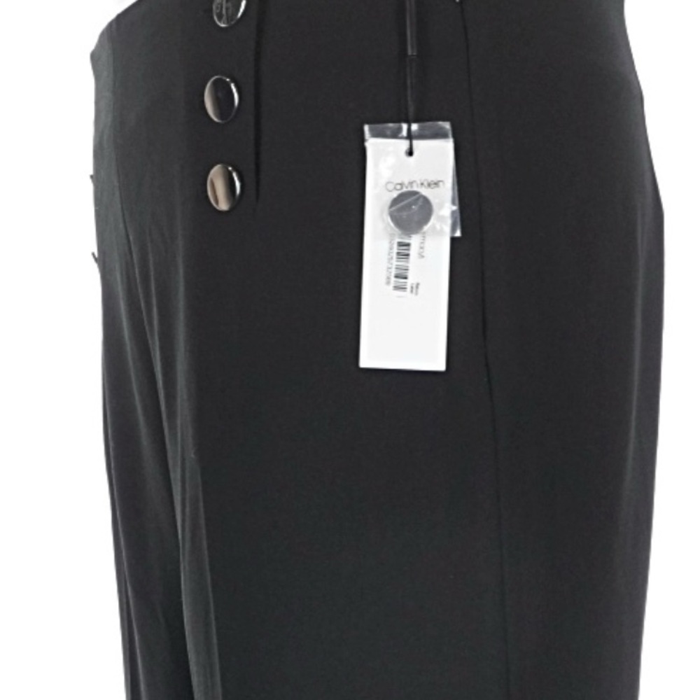 NWT CALVIN KLEIN PANTS SAILOR TROUSERS BLACK Size 6
